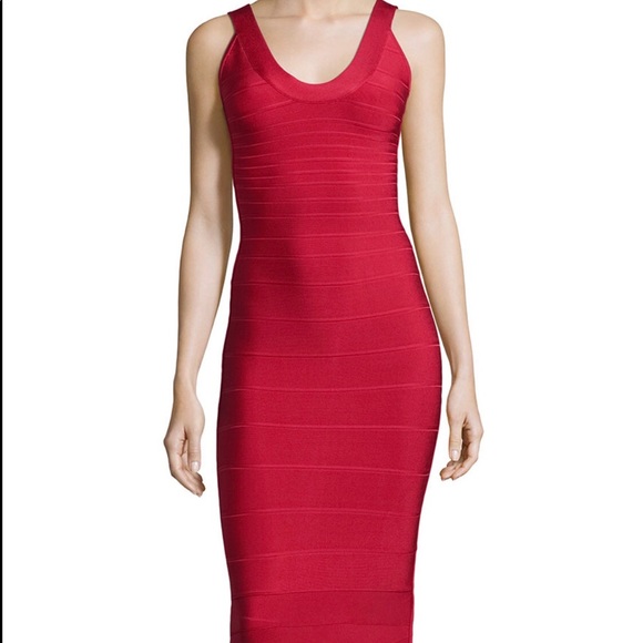 Herve Leger Dresses & Skirts - Herve Leger scoop neck bandage gown